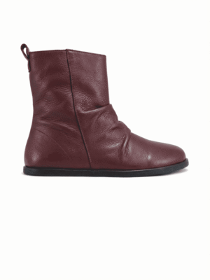 Botines barefoot con cremallera - BREU burdeos