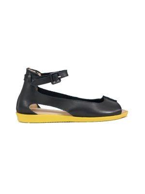 Sandalia - Guaire Negro Suela Amarilla