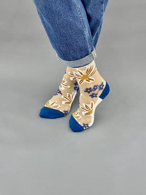 CALCETINES media flores azules