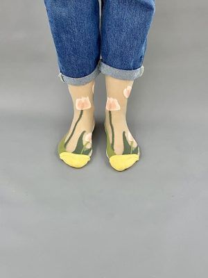 CALCETINES media tulipanes sencillo
