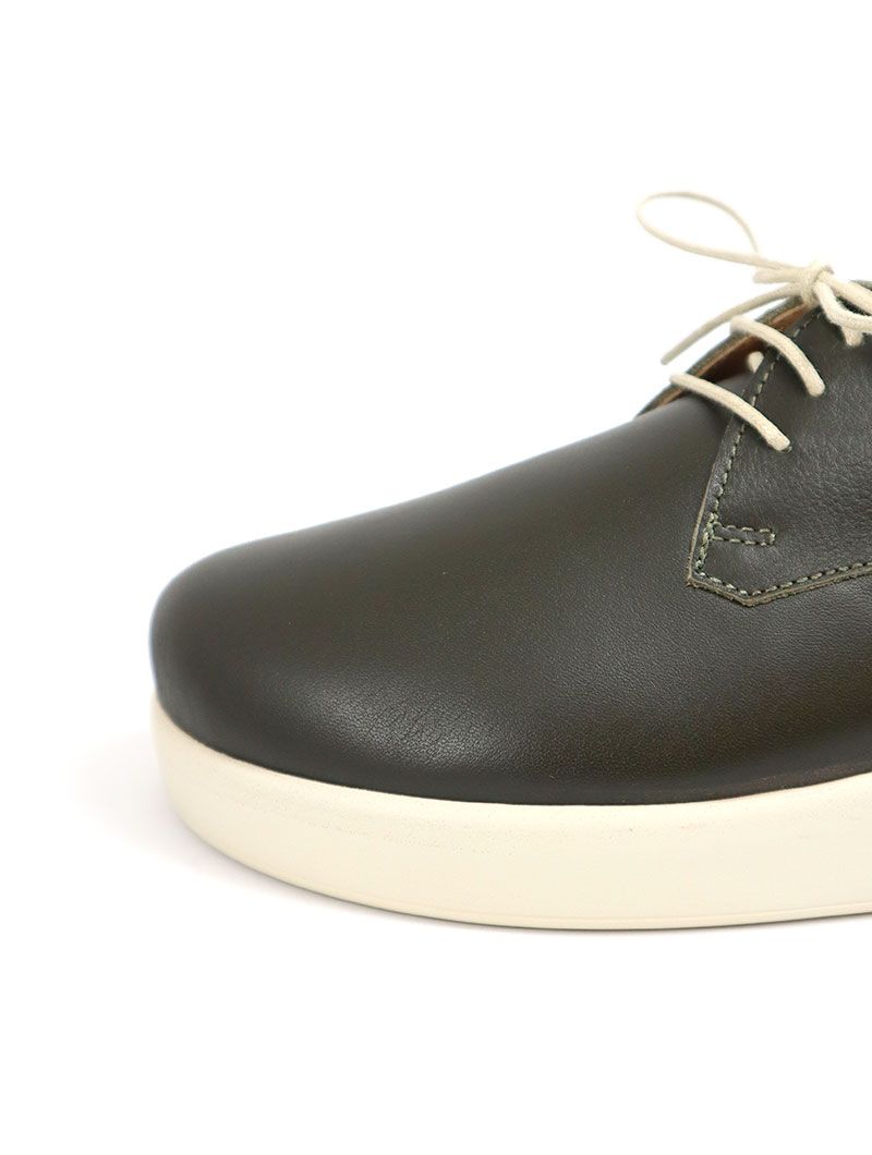 Zapatos anchos para plantillas con cordones verde oscuro