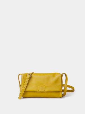 bandolera mostaza para mujer amarillo piel bovina