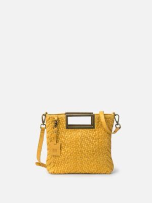 bolso de hombro para mujer de color mostaza