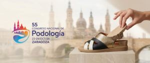 Sandalia Ray Musgo para plantillas y logo del Congreso Nacional de Podología Zaragoza 2026